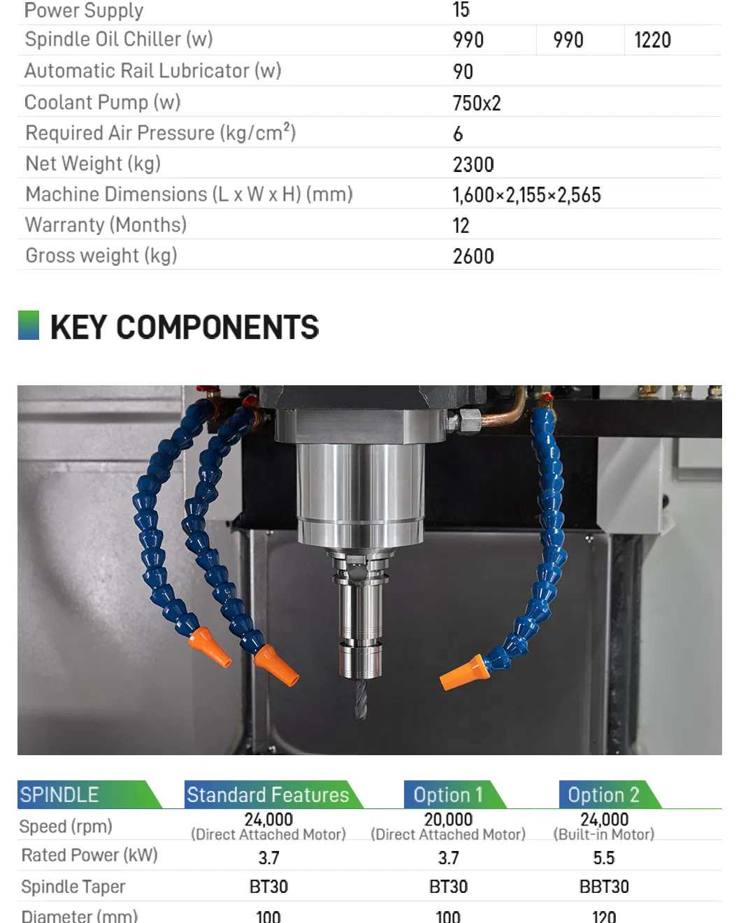 Integrated Ultrasonic Technology 3 Axis CNC Machine Milling Cutters for Milling Machine