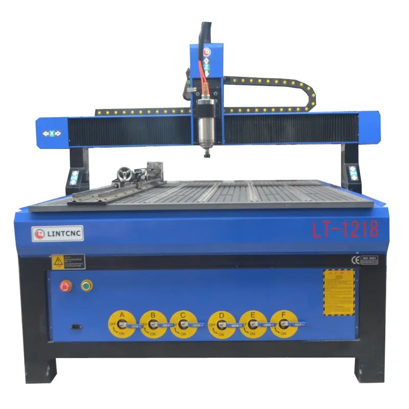 Jinan 1218 4 Axis CNC Router Wood Engraving Machine 3.0kw Metal Cutting Machine