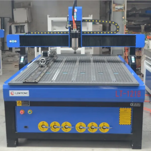 Jinan 1218 4 Axis CNC Router Wood Engraving Machine 3.0kw Metal Cutting Machine