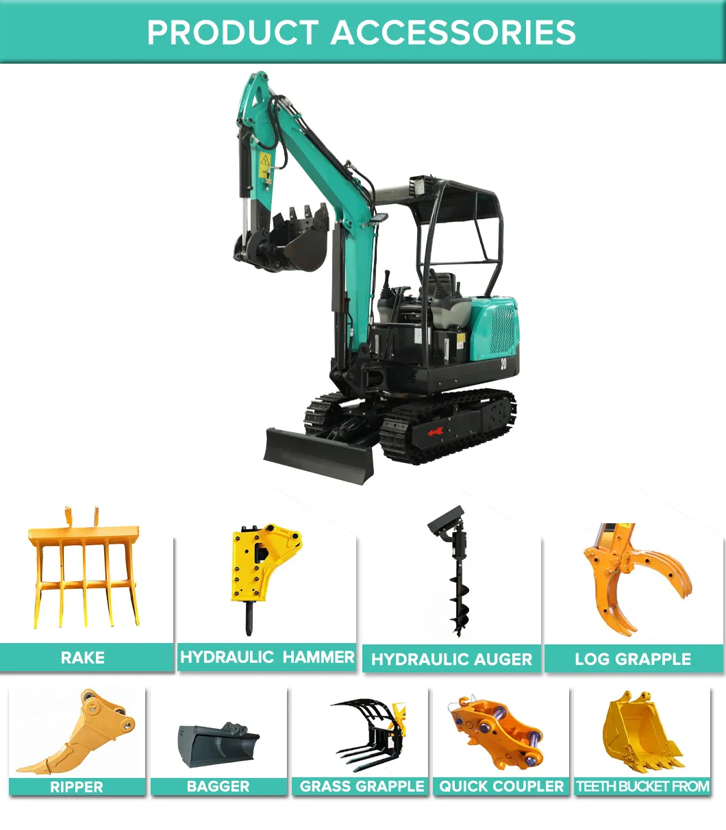 Jkw-20 ISO Approved Chinese Cheap Mini Small Crawler Excavator