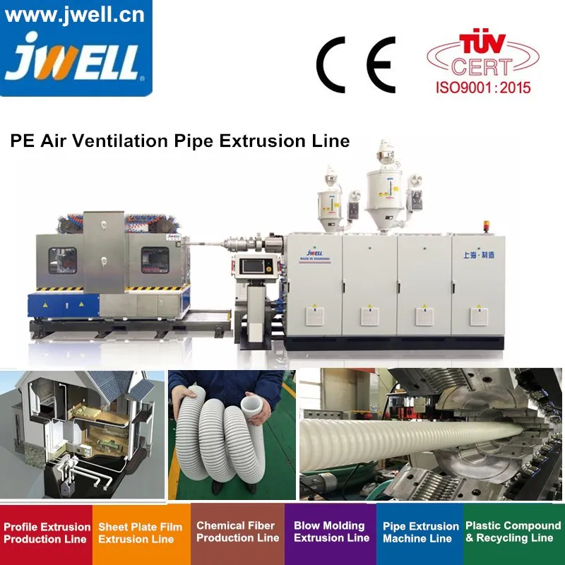 Jwell - HDPE Dwc Pipe Plastic Machinery / Double Wall Corrugated Pipe Machinery