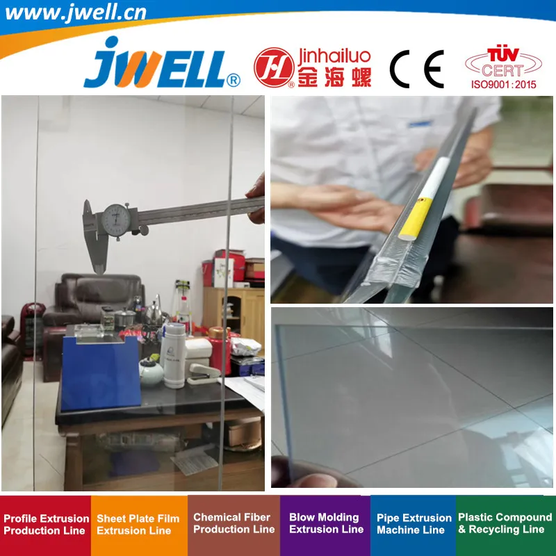 Jwell Pet Plastic 6.1mm Thickness Plate Recycling Agricultural Making Extrusion Machine