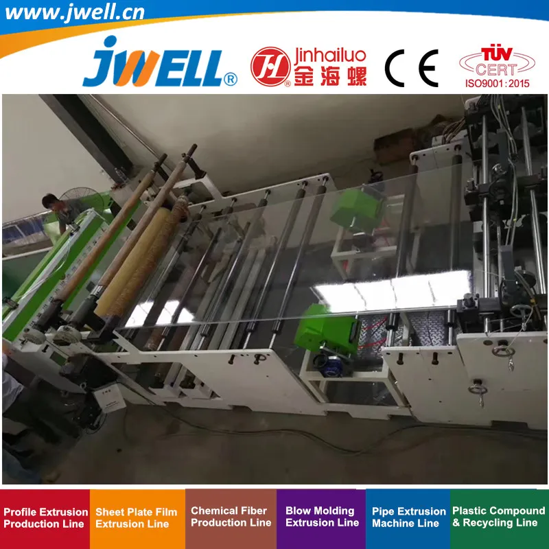 Jwell Pet Plastic 6.1mm Thickness Plate Recycling Agricultural Making Extrusion Machine