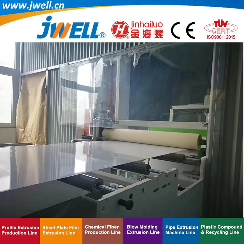 Jwell Pet Plastic 6.1mm Thickness Plate Recycling Agricultural Making Extrusion Machine