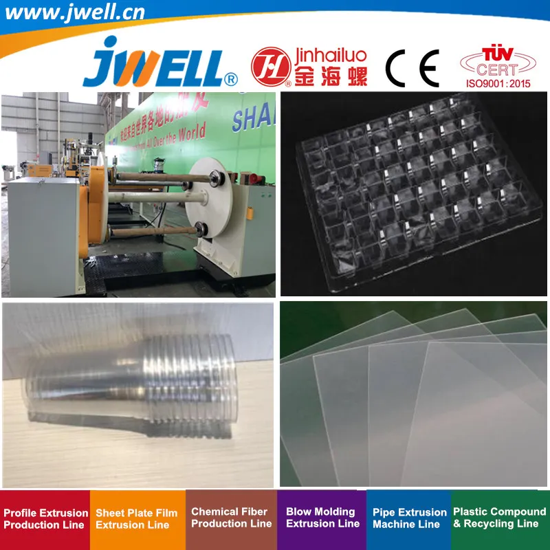Jwell-Pet Plastic Twin Screw Dyer -Free Vented Sheet Recycling Agricultural Making Extrusion Machine Used for Thermoforming Packaging Industry Factory Price