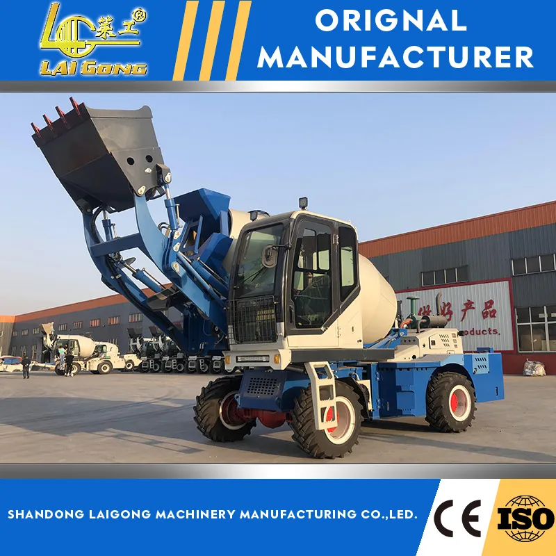 Laigong Brand 4cbm Mini Mobile Self Loading Concrete Mixer Truck