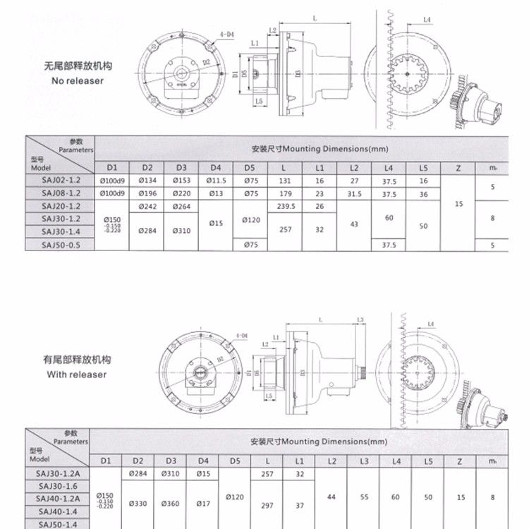 Large Capacity Saj30 Safety Devices for Hoist