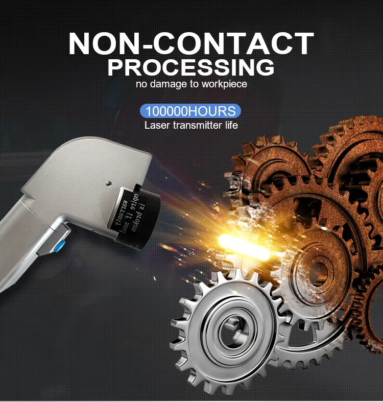 Laser Rust Removal Fiber Laser Cleaning Machine for Steel Paint Removal Oily 1000W 1500W