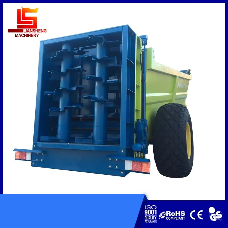 Lime Fertilizer Spreader Tractor Granual Spreader 12ton Manure Spreading Machine