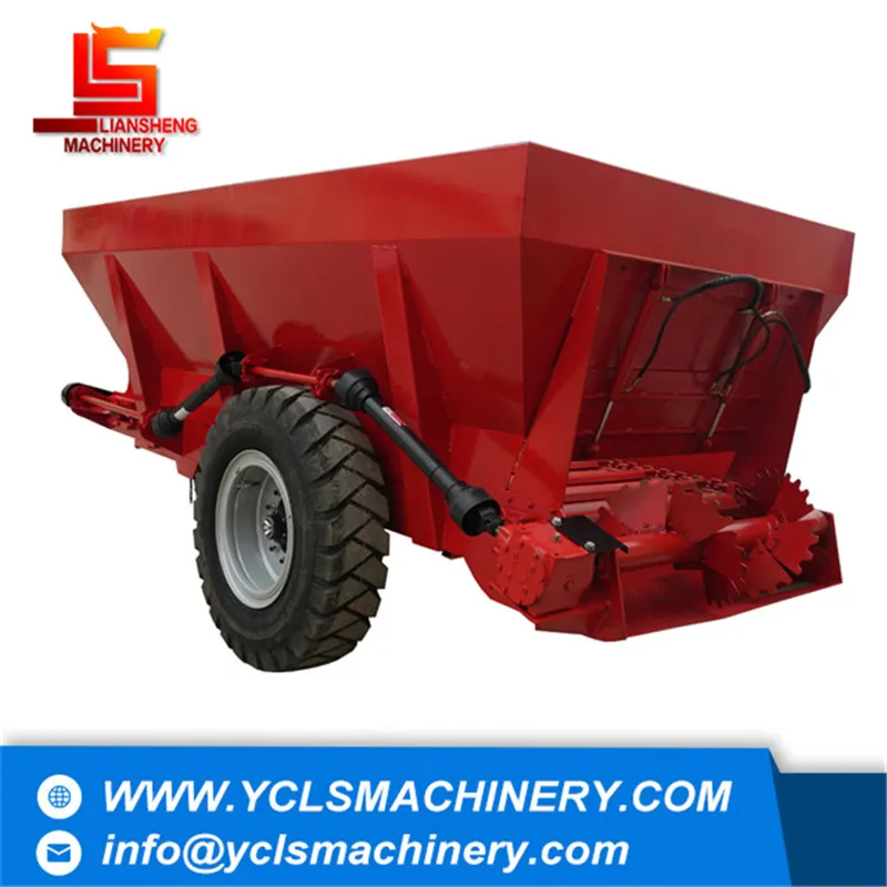 Lime Fertilizer Spreader Tractor Granual Spreader 12ton Manure Spreading Machine