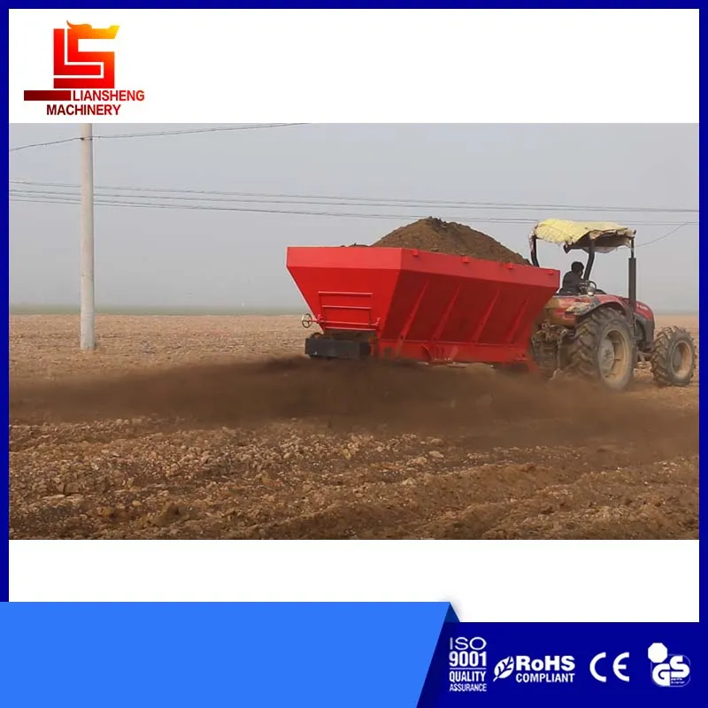 Lime Fertilizer Spreader Tractor Granual Spreader 12ton Manure Spreading Machine