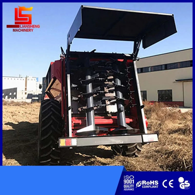 Lime Fertilizer Spreader Tractor Granual Spreader 12ton Manure Spreading Machine