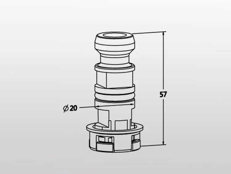 Made in China Precision R Type Drawbar for Pneumatic R Chuck 3A-400043