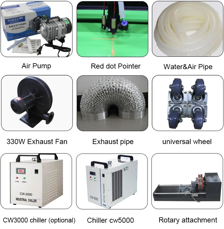 Metal and Nonmetal CO2 1390 1610 Cutting Laser Machine for Wood MDF Plastic Acrylic Plywood Plastic PVC