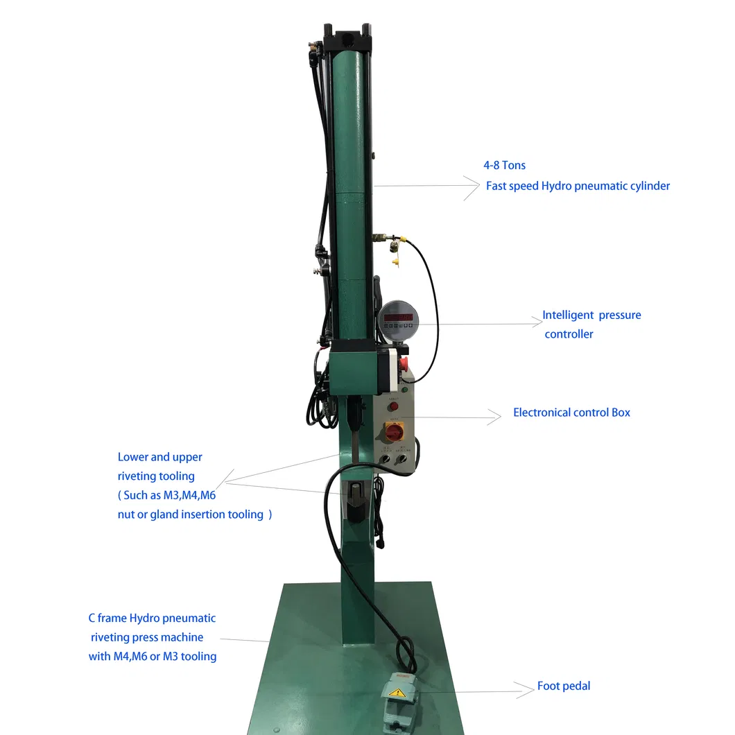 Model: Ulyp-518 8 Tons Manual Operated Self Clinching Nut Insertion Press Machine for Size From M3 to M8