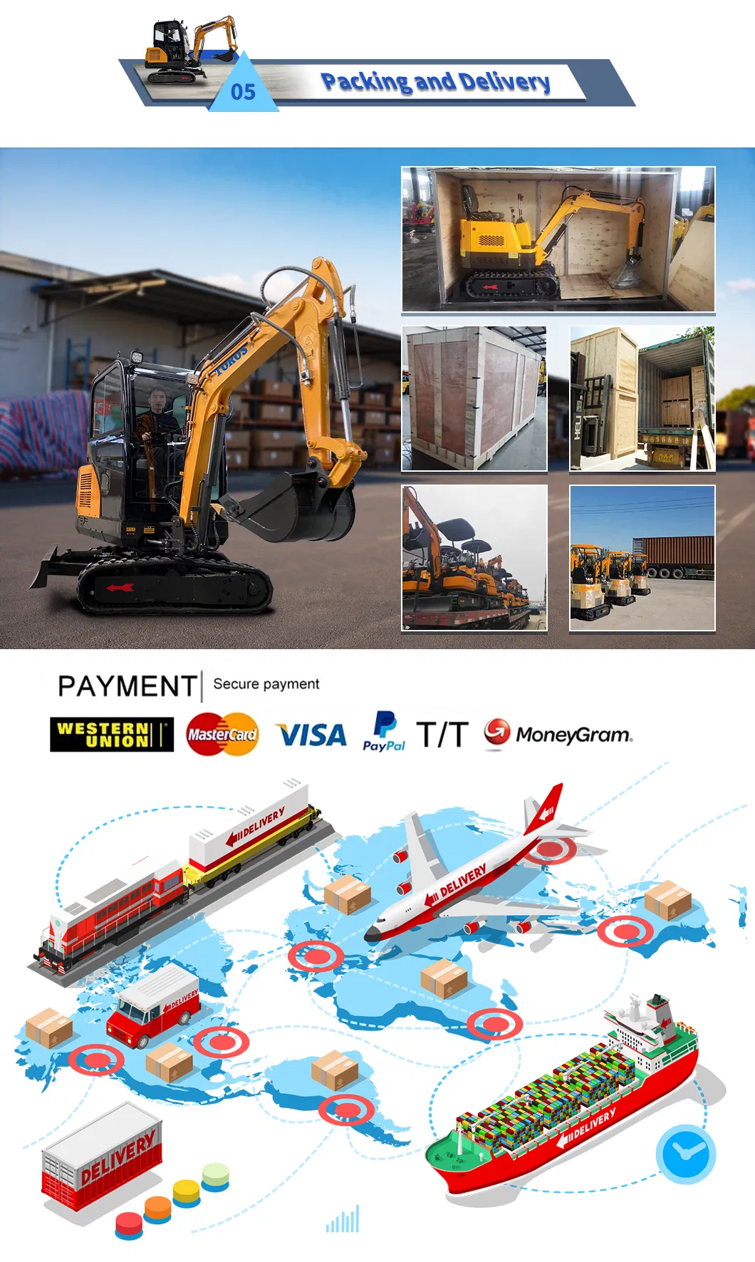 New Excavator Price 2 Ton Mini Excavator Digging Hydraulic Small Micro Digger Machine Prices for Sale