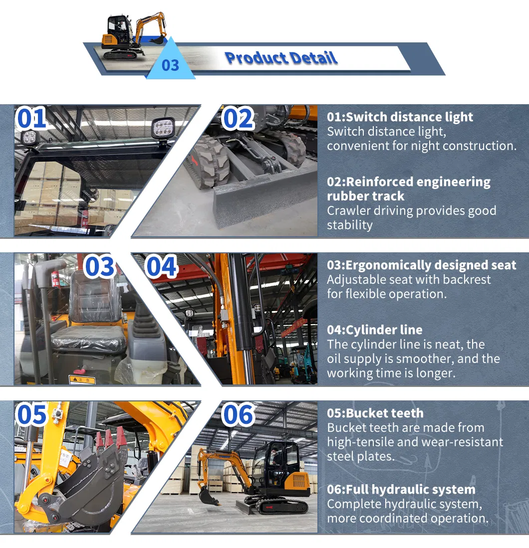 New Excavator Price 2 Ton Mini Excavator Digging Hydraulic Small Micro Digger Machine Prices for Sale