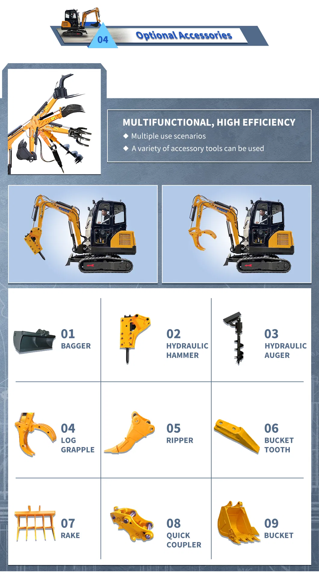 New Excavator Price 2 Ton Mini Excavator Digging Hydraulic Small Micro Digger Machine Prices for Sale