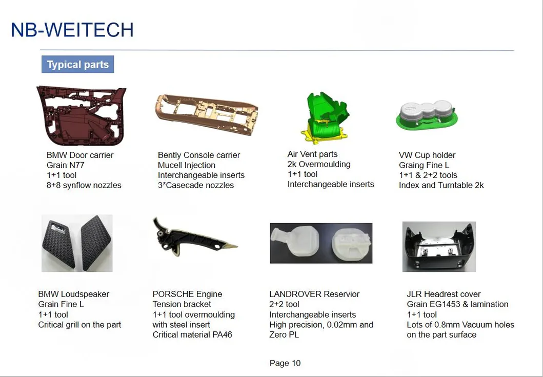 Plastic Injection Tooling for Auto Functional Part PA6 Cover