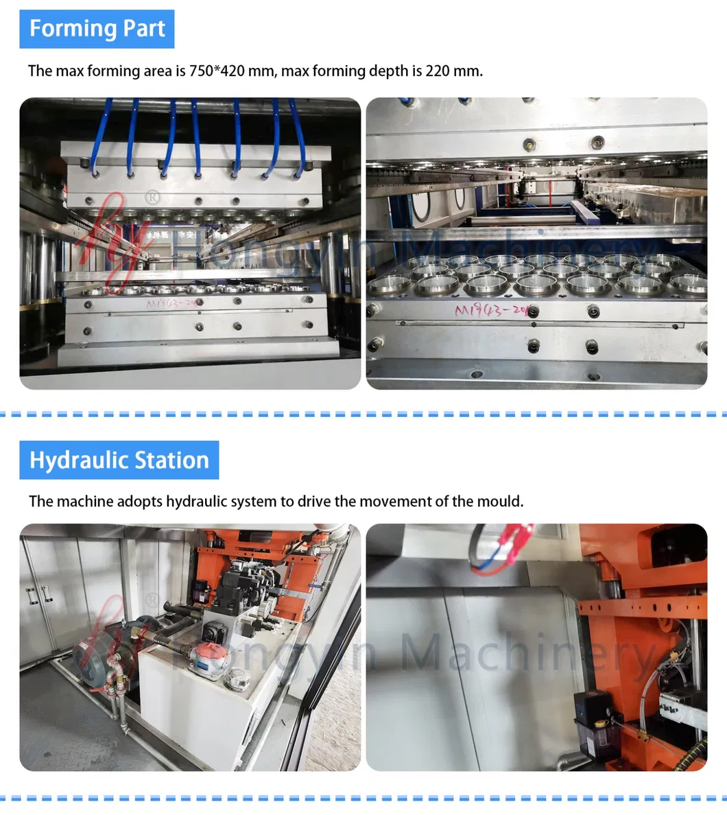Plastic Water Cup Ice Cream Bowl Thermoforming Machine