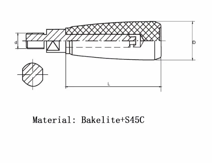 Quality Handle Knob Red Black Revoling Handle