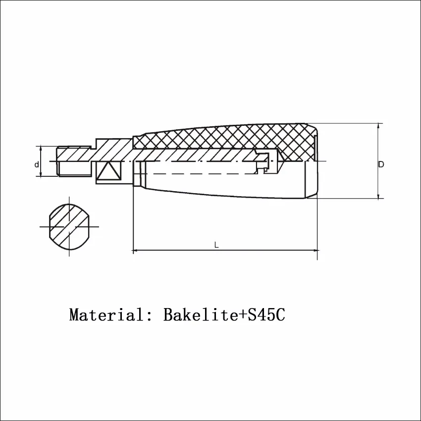Quality Safety Corlor/Colour Bakelite M8 Male Thread Adjustable Clamp Handle