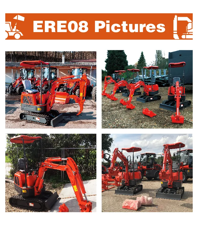 Reliable Producer EVERUN ERE08 0.8ton Mini Rubber Crawler Excavator with Rubber Track