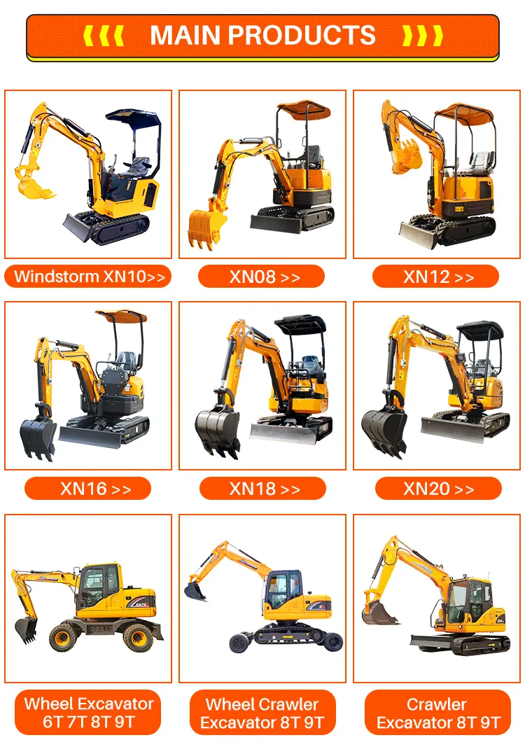 Rhinoceros Low Price China Manufacturer 800kg Mini Excavator for Farm, Chinese Engine, Big Power