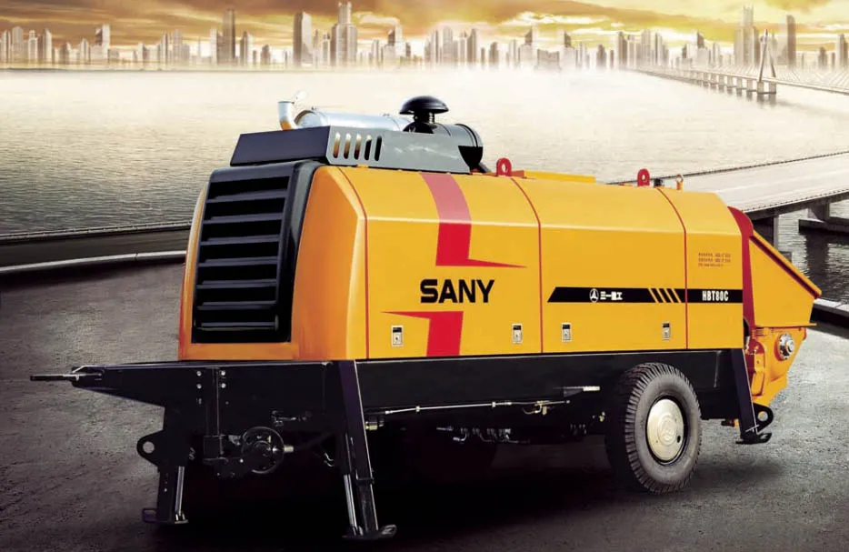 Sany Hbt6016c-5s 70m3/H Output Diesel Trailer Pump