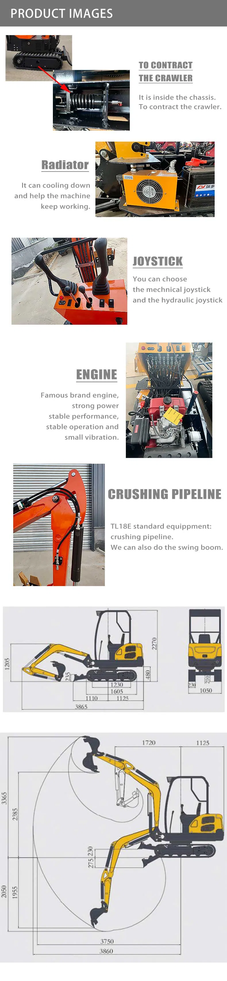 Sell small excavators made in China