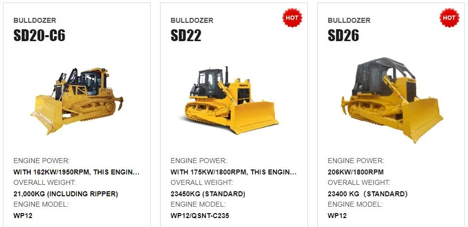 Shantui 230HP Mini Bulldozer for Sale SD23
