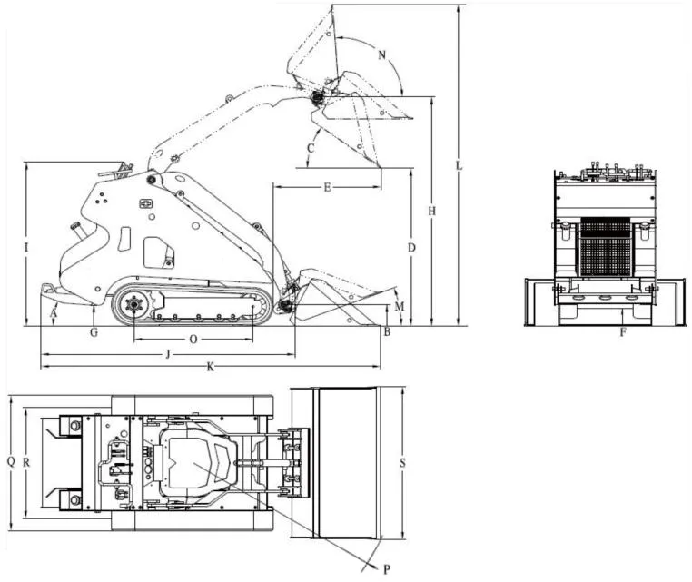 Skid Steer Loader with Backhoe Loader Wheel Loader