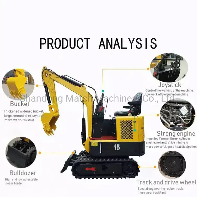 Small Tracked Digger Mini Excavator Mini Bagger/Diggers with Hydraulic Joystick