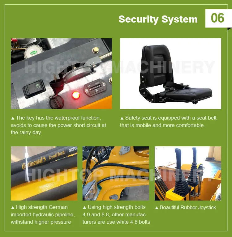 Stable Perfanmence Rotary Hydraulic Crawler Micro Digger with Rubber Track