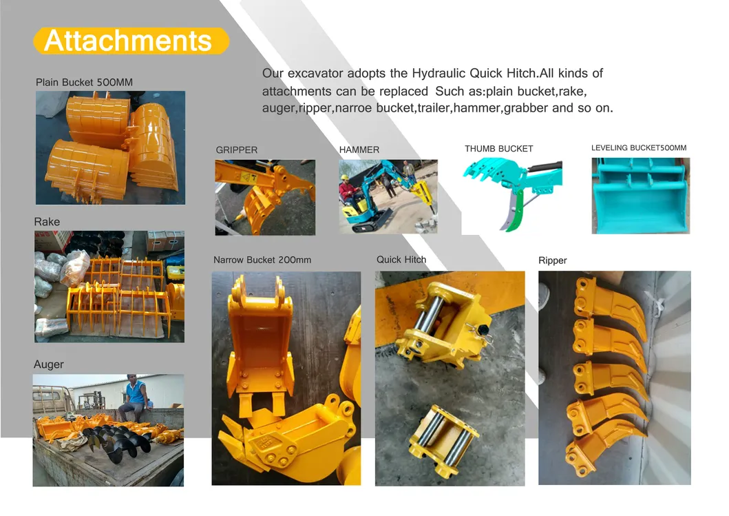 Titan Brand 1.6ton Tl16 Mini Excavator with Small Bucket