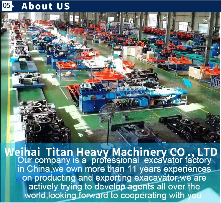 Titan Mining Crawler Tractor Post Hole Digger Machine Compact Mini Small Mirco Excavator Exc with Auger in Small Garden