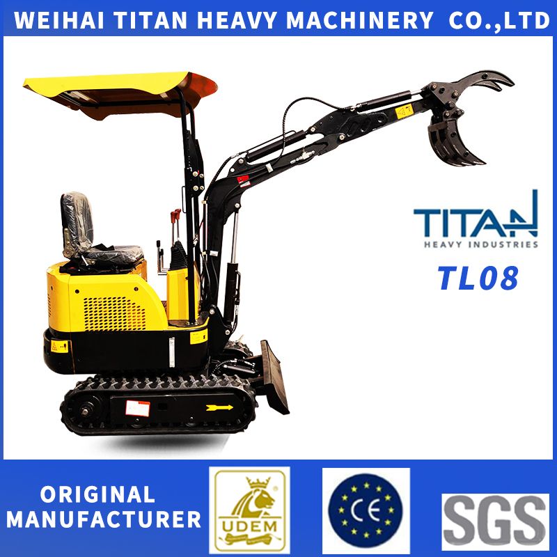 Titan Mining Crawler Tractor Post Hole Digger Machine Compact Mini Small Mirco Excavator Exc with Auger in Small Garden