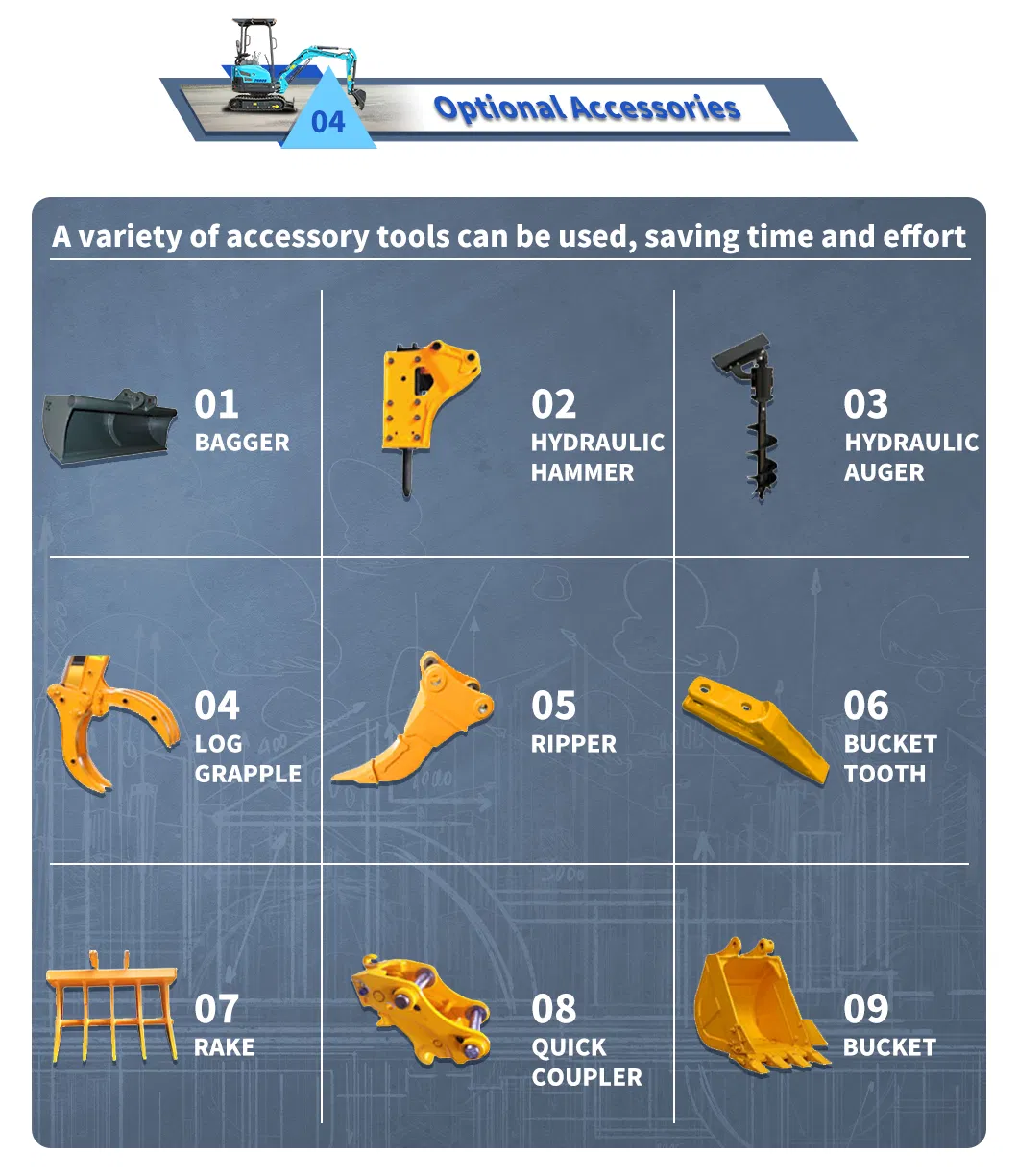 Toros 1550kg Mini Small Digger Bagger Kubota Excavator for Sale