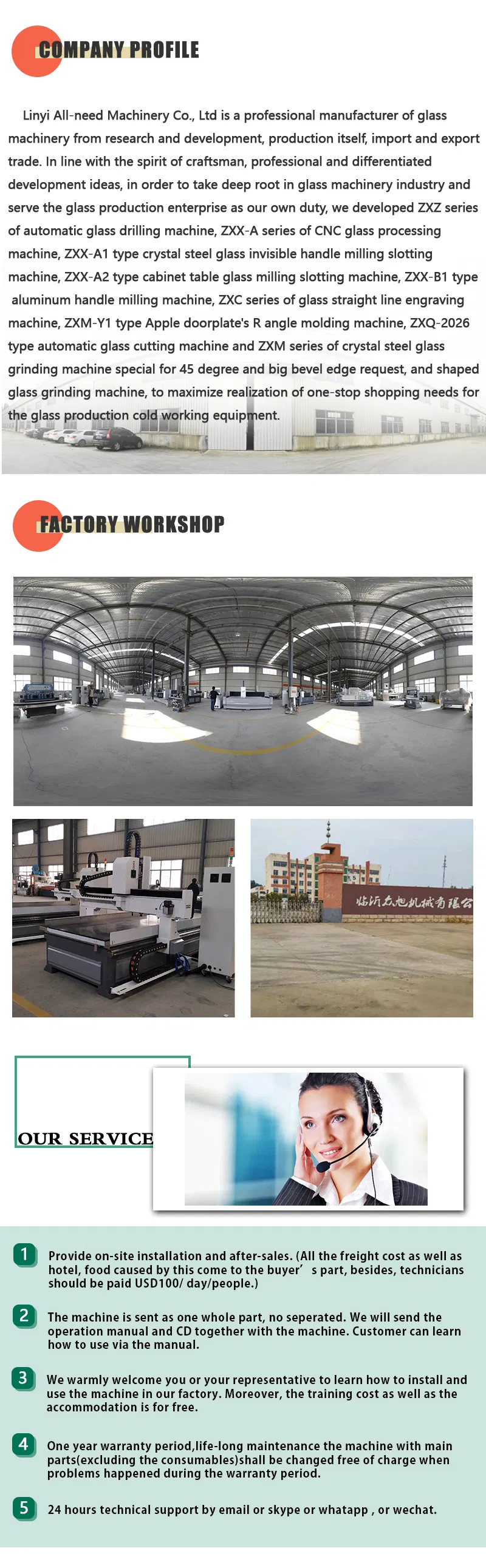 Zxx-C1812 CNC Glass Cutting and Milling Machine, Also for Ceramic Panel